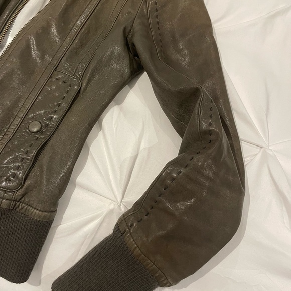 Mackage Aritiza Leather Bomber Jacket - Picture 2 of 4